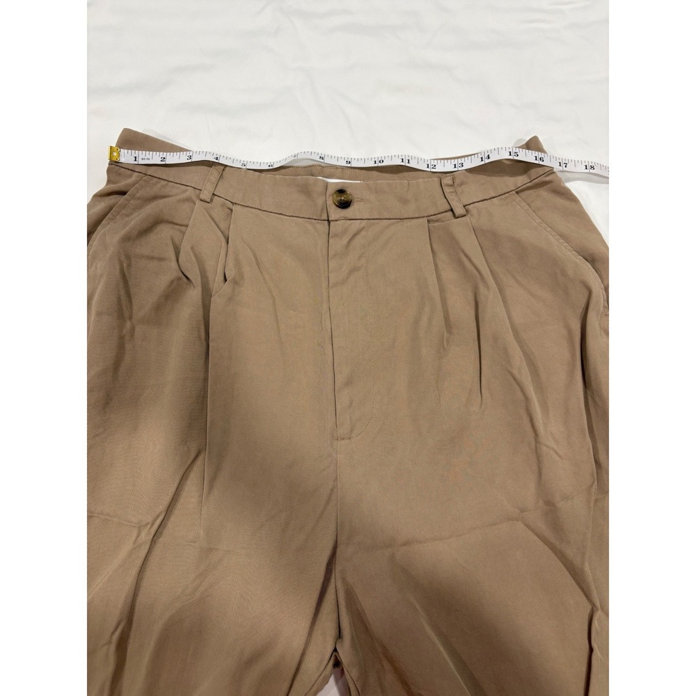 Reformation High-Waist Wide-Leg Trousers in Taupe - Picture 11 of 11